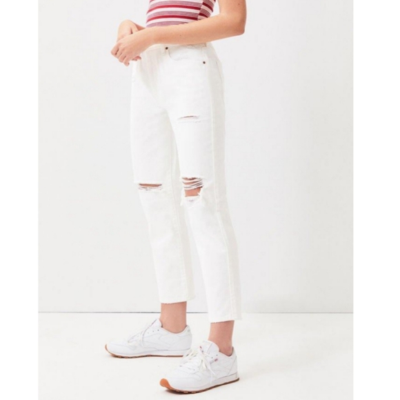 🆕️ 1 LEFT! PacSun White Out Mom Jeans - Picture 3 of 4